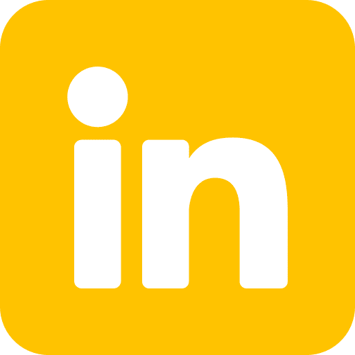 Yellow LinkedIn logo with white initials.